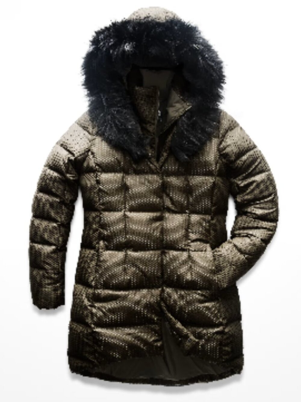 The North Face Hey Mama Parkina  Black 550 Down Parka Faux Fur Hood Coat XL